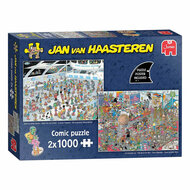 Jan van Haasteren Legpuzzel - Geef ons de ruimte &amp; Net als in de film - 2x1000st.