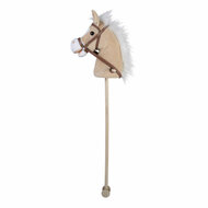 Houten Stokpaardje Beige - 95cm