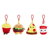 Fluffy Menu Fastfood Sleutelhanger Pluche - 9-12cm