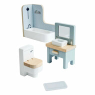 Bigjigs Houten Poppenhuis Meubels Badkamer - 4dlg.