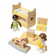 Bigjigs Houten Poppenhuis Meubels Kinderkamer - 5dlg.