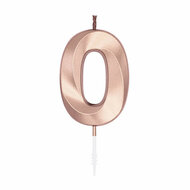 Taartkaars 6cm Metallic Rose Goud no. 0