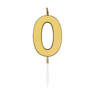 Taartkaars 4,5cm Metallic Goud no. 0