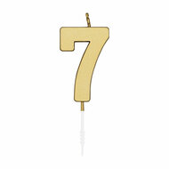 Taartkaars 4,5cm Metallic Goud no. 7