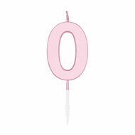 Taartkaars 4,5cm Pastel Roze no. 0