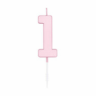 Taartkaars 4,5cm Pastel Roze no. 1