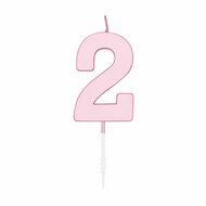 Taartkaars 4,5cm Pastel Roze no. 2