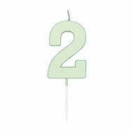 Taartkaars 4,5cm Pastel Mint no. 2
