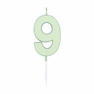 Taartkaars 4,5cm Pastel Mint no. 9