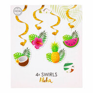 Hangende Decoratie Swirls Aloha - 4st.