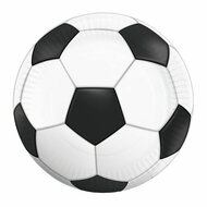 Papieren Borden 23cm Voetbal - 8st.