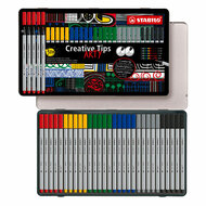 STABILO Creative Tips ARTY Pennen Klassieke Kleuren in Metalen Etui - 30dlg.