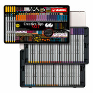 STABILO Creative Tips ARTY Pennen in Metalen Etui - 50dlg.