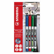STABILO Write-4-all Fijn (0,7mm) Permanente Marker - 4dlg.