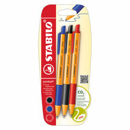 STABILO pointball Balpennen Blauw Zwart Rood - 3dlg.