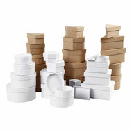 Dozen Bruin en Wit 6,5-18cm, 30st.