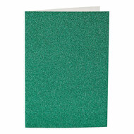 Kaarten en Enveloppen 10,5x15cm Glitter Groen - 4st.