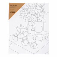 Schildercanvas met Print Onbijttafel - 24x30cm