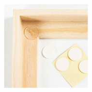 Gespannen Canvas met Lijst 280gr. 15,8x15,8cm - Wit