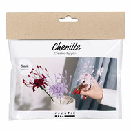 Mini Hobbyset Lelie Bloemen van Chenilledraad Lichtroze