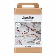 Hobbyset Sieraden Beige Burnt Orange Wit Parelmoer