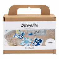Mini Hobbyset Decoratie Porseleinen Onderzetters Blauw