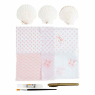 Mini Hobbyset Decoupage Mosselschelpen Lichtroze