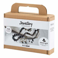 Mini Hobbyset Sieraden Halsketting en Oorbellen Zwart en Wit