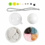 Mini Hobbyset Robot Boetseren Grijs en Roze