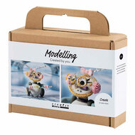 Mini Hobbyset Robot Boetseren Grijs en Roze