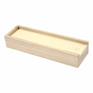 Houten Pennendoos met Schuifdeksel