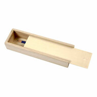 Houten Pennendoos met Schuifdeksel