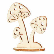 DIY Houten Figuren Hazen, Boom en Paddestoelen