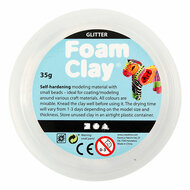 Foam Clay Glitter Wit - 35gr.