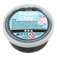 Foam Clay Glitter 35gr - Zwart