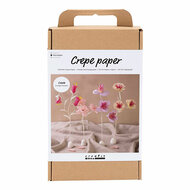 Hobbyset Crepepapier Bloem Pastelkleuren