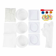 Hobbyset Gieten Tegels - Blauw, Rood en Geel