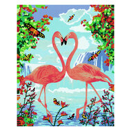 Ravensburger CreArt Schilderen op Nummer - Flamingo Love