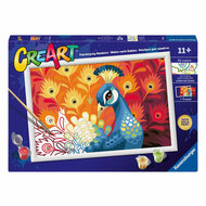 Ravensburger CreArt Schilderen op Nummer - Trotse Pauw