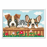 Ravensburger CreArt Schilderen op Nummer - Kat en Honden