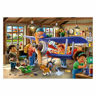 Ravensburger Legpuzzel Vliegtuig en Trein Reparatie, 2x24st.