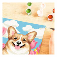 Ravensburger CreArt Schilderen op Nummer - Bloemrijke Corgi