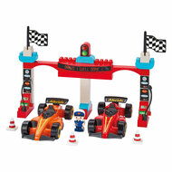 Ecoiffier Abrick Bouwblokken Formule 1 Grand Prix met 3 Voertuigen
