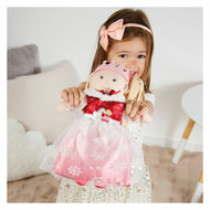 Poppenjurk Winterprinses Lumi met Kroon en Cape - Maat 28-35 cm