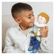 Poppenoutfit Winterprins Luka met Kroon en Kraag - Maat 28-35 cm