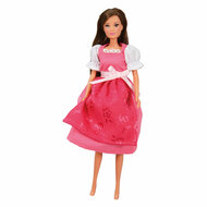 Traditionele Dirndl-jurk voor Modepoppen Pinky - 29cm