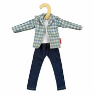 Geruit Overhemd met Jeans voor Modepoppen - 29cm