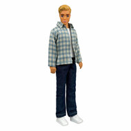 Geruit Overhemd met Jeans voor Modepoppen - 29cm