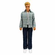 Geruit Overhemd met Jeans voor Modepoppen - 29cm