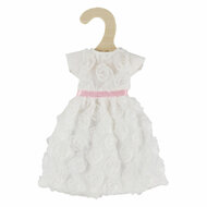 Witte Jurk voor Modepoppen - 29cm